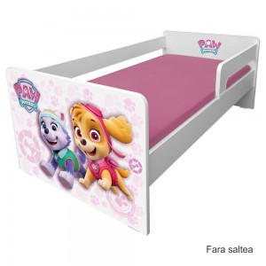 Pat copii Paw Patrol Pink P1L 2-12 ani cu paravane detasabile