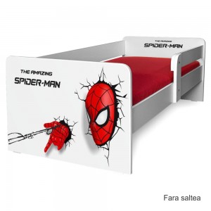 Pat copii Spiderman P1 2-12 ani cu protectie laterala detasabila