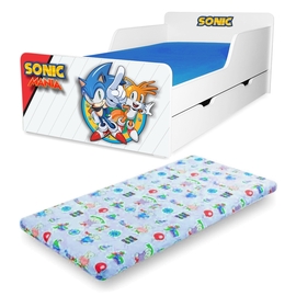 Pat copii Sonic 2-12 ani cu sertar si saltea inclusa